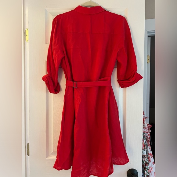 Anthropologie Red Linen Dress - Rory Gilmore - Picture 3 of 4